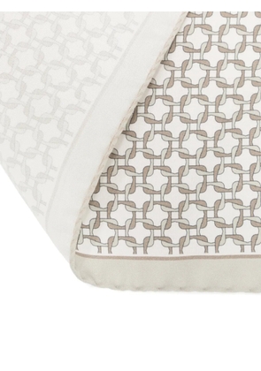 Tagliatore geometric-print silk pocket square - Neutrals