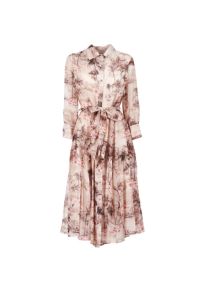 Shirtaporter tie-belt shirt-dress - Neutrals