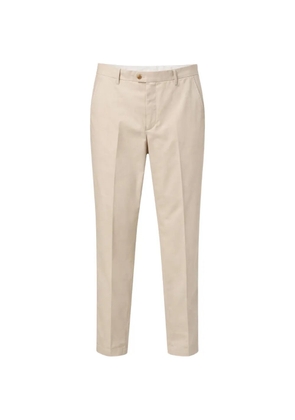 FRANZESE COLLECTION Stefano De Martino flat-front welt trousers - Neutrals