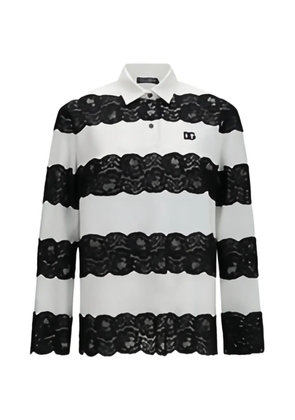 Dolce & Gabbana striped polo shirt - White