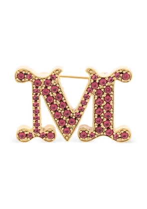 Max Mara letter embellished brooch - Gold