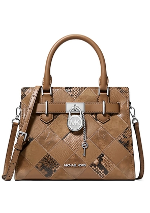 Michael Kors quilted padlock satchel - Neutrals