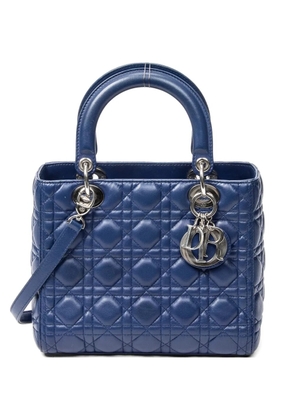 Christian Dior Pre-Owned Medium Lady Dior Zip handle bag - Blue