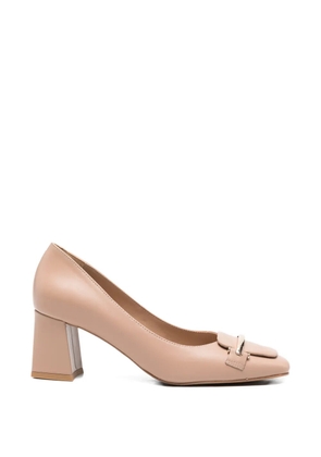 SERGIO MORETTI FIRENZE square-toe pumps - Neutrals
