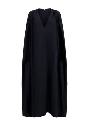 Su cape v-neck dress - Black
