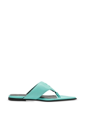 HUGO embossed thong sandals - Blue
