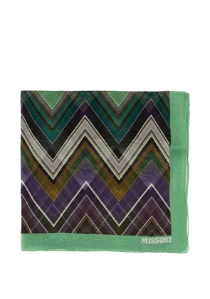 Missoni zigzag border scarf - Grey
