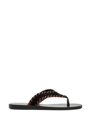 Ancient Greek Sandals braided strap sandals - Black