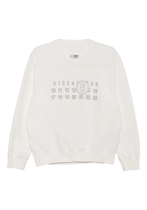 MM6 Maison Margiela logo-print cotton sweatshirt - White