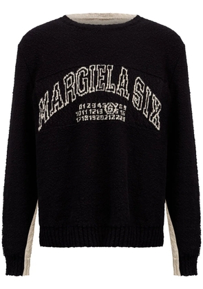MM6 Maison Margiela numbers-motif jumper - Black