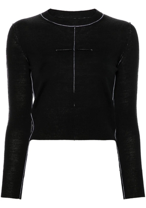 MM6 Maison Margiela contrast-stitching jumper - Black