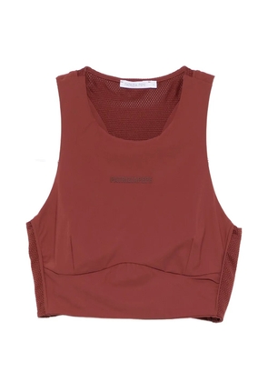 Patrizia Pepe logo-detail sleeveless top - Brown