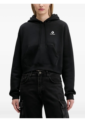 Converse Star chevron cropped hoodie - Black