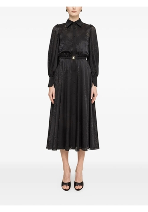 NISSA belted midi dress - Black