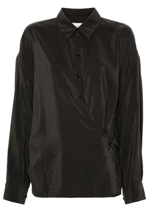 LEMAIRE twisted straight-collar shirt - Black