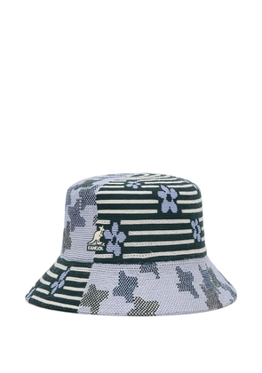Kangol striped-detail floral bucket hat - Green