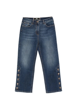 Elisabetta Franchi button-up cropped jeans - Blue