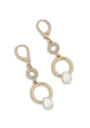 DKNY crystal embellished drop earrings - Gold