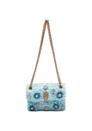 Kurt Geiger Kensington floral-appliqué shoulder bag - Blue