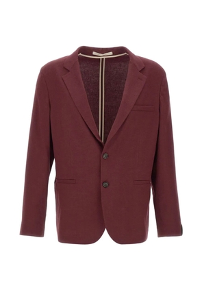 Paolo Pecora single-breasted linen blazer - Red