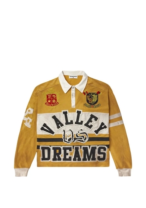 Vale Dreams embroidered-detail polo shirt - Yellow