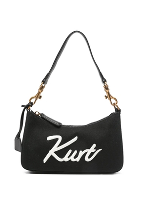 Kurt Geiger embroidered-logo shoulder bag - Black