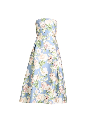 Sachin & Babi Shay floral strapless midi dress - Blue
