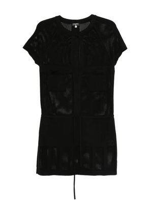 CHANEL Pre-Owned mesh-panel mini dress - Black