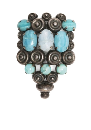 Christian Dior Pre-Owned stone-embellished brooch - Silver