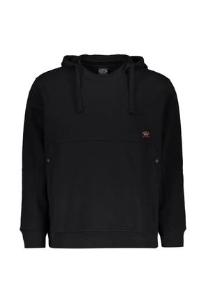 Paul & Shark logo-patch hoodie - Black