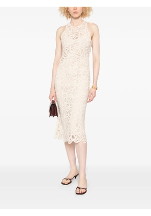 Patrizia Pepe round-neck midi dress - Neutrals