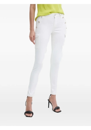Morgan button-detail cargo-pocket jeans - White
