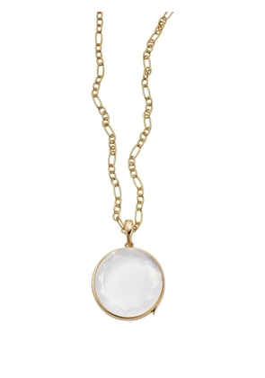 Loquet large Locket and Figaro chain necklace set - Gold