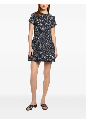 Cinq A Sept Nova floral frayed mini dress - Blue