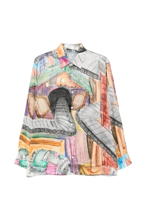 KidSuper patterned button-up shirt - Grey