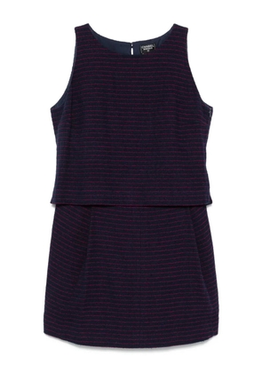 CHANEL Pre-Owned striped sleeveless dress - Blue