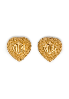 Christian Dior Pre-Owned 1990s heart-shaped stud earrings - Gold
