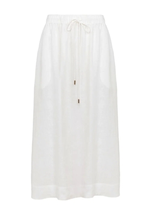 Lenny Niemeyer elasticated drawstring midi skirt - White