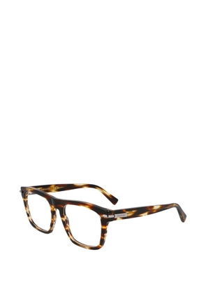 Ferragamo Eyewear square-frame striped glasses - Brown