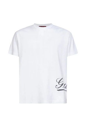 Gucci logo lettering ribbed T-shirt - White