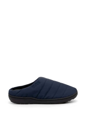SUBU Nannen F-Line quilted logo-detail slippers - Blue