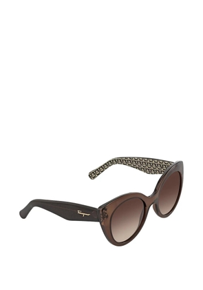 Ferragamo cat-eye full-rim sunglasses - Brown