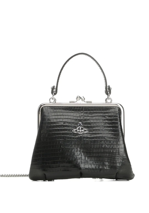 Vivienne Westwood croco-embossed mini bag - Black