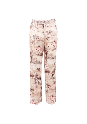 Shirtaporter graphic-print palazzo trousers - Neutrals