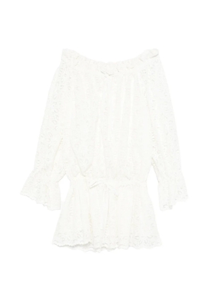 Les Filles d'Eva floral-lace mini dress - White