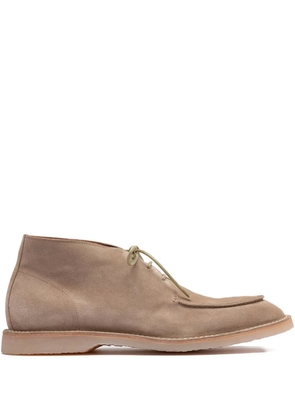 Officine Creative lace-up suede boots - Brown