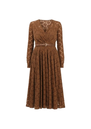 Max Mara tulle midi dress - Brown