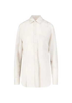 ASPESI pinstripe chest-pocket shirt - Neutrals