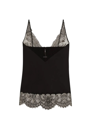 Dolce & Gabbana Silk Satin Top - Black