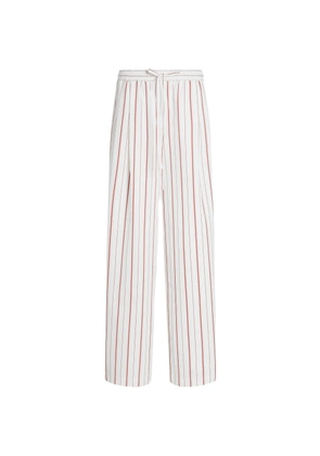 Dolce & Gabbana striped poplin trousers - White